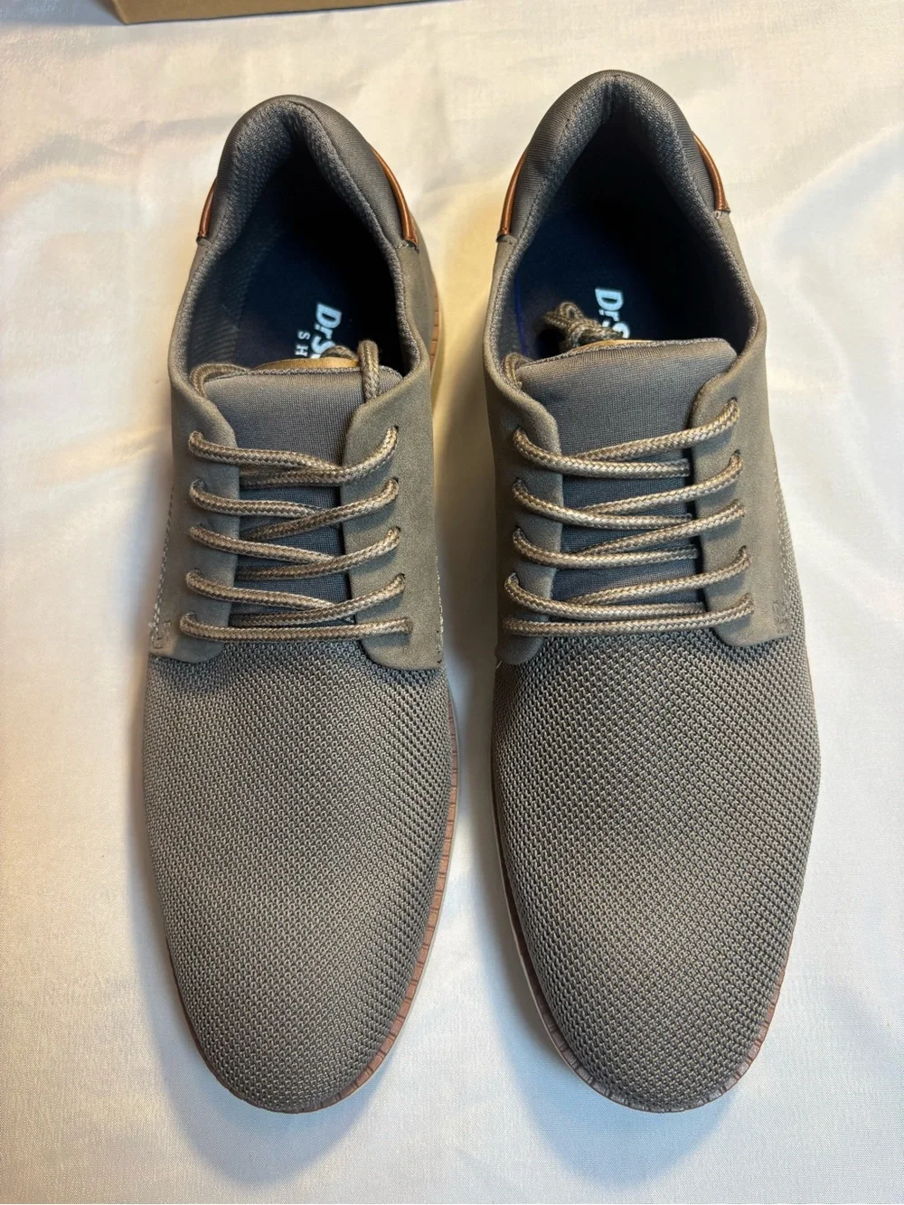 Dr. Scholl's Sync Men's Lace-Up Preppy Oxfords in Gray Size 10 New